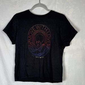 Spiritual Gangster NWT Black Tee with Red and Blue Graphic